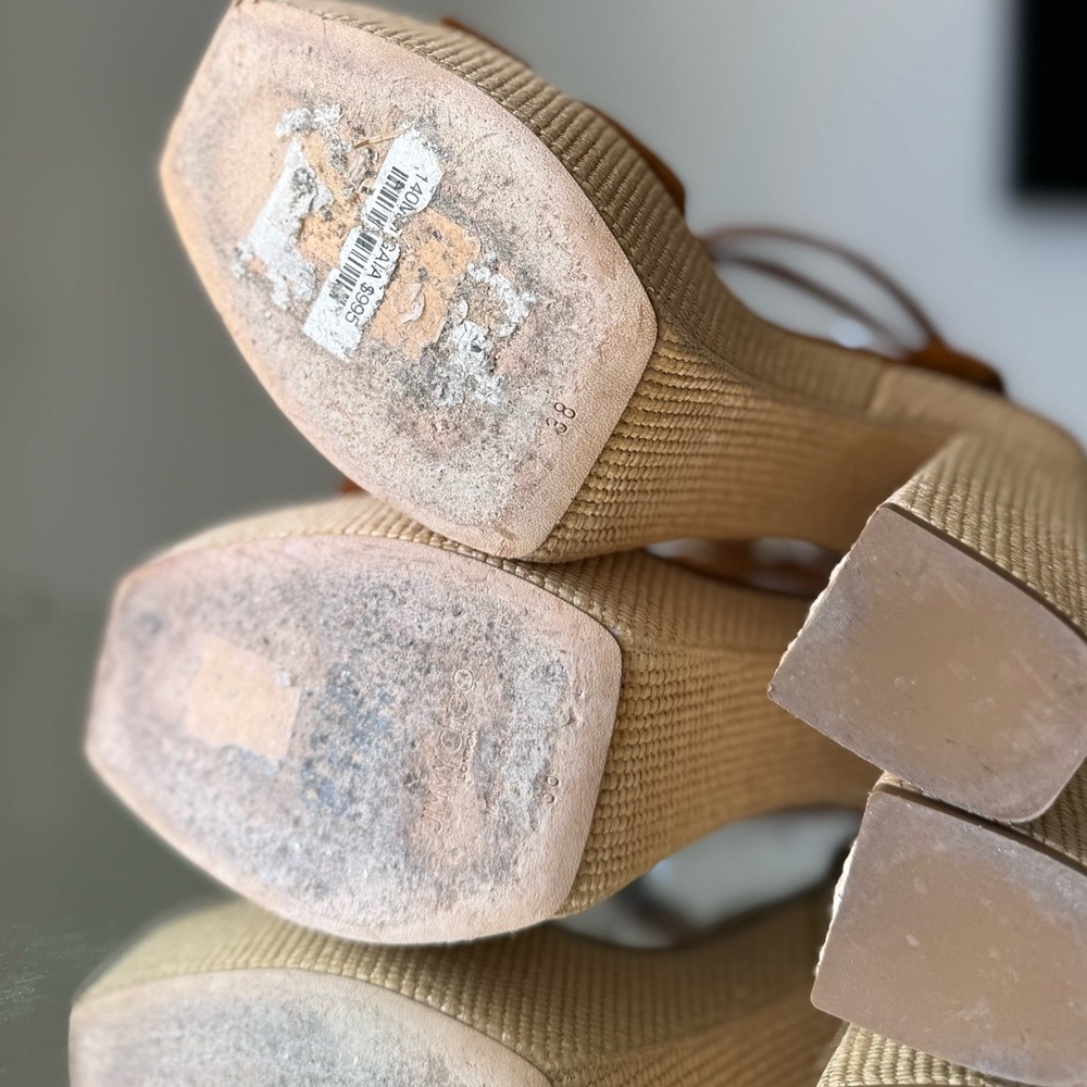EUC JIMMY CHOO Gaia 140 suede platform sandals $995 38 - Picture 15 of 15